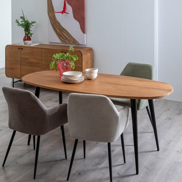 Blagovaonski stol od masivnog manga 90x180 cm Mahón – Ixia-image-1