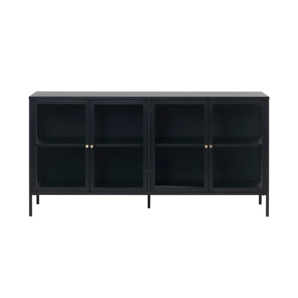 Crna metalna vitrina 170x85 cm Carmel – Unique Furniture