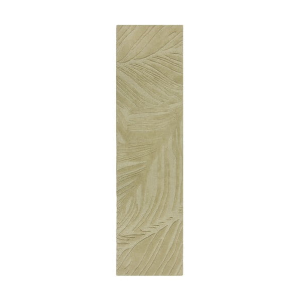 Zeleni vuneni tepih 60x230 cm Lino Leaf - Flair Rugs