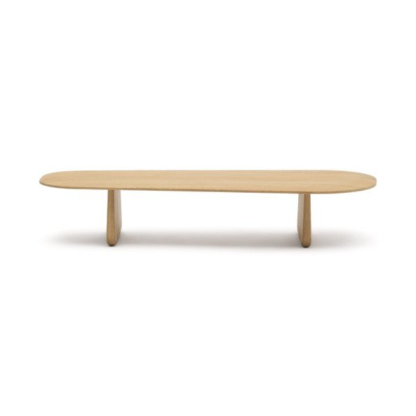 Stolić za kavu od punog hrasta u prirodnoj boji 64x146 cm Pirita – Kave Home-image-3
