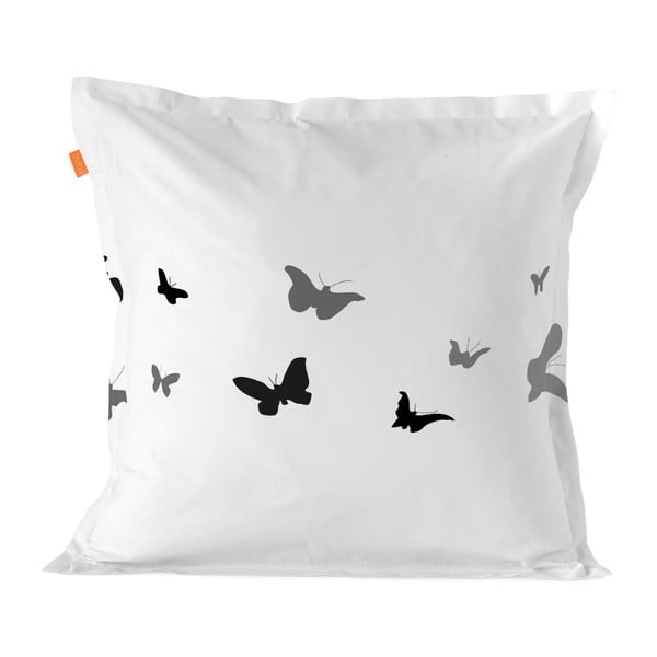 Blanc Butterflies pamučna navlaka za jastuk, 80 x 80 cm