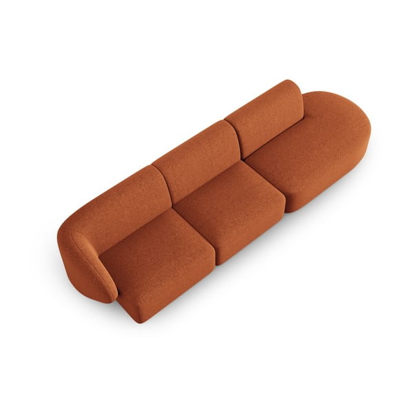 Sofa od šenila boja terakote s lijevim kutom 311 cm Paolo – Milo Casa-image-1