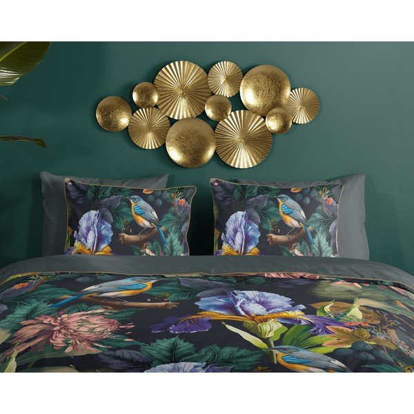 Antracitno siva posteljina za bračni krevet/za produženi krevet od pamučnog satena 200x220 cm Dilana – Descanso-image-2