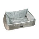 Krevet za pse u srebrnoj boji 100x70 cm Dog Fantasy Lux Platinum – Plaček Pet Products