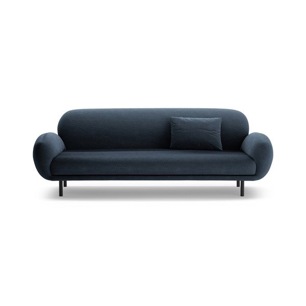 Tamno plava sofa od bouclé tkanine 208 cm Poppy – Micadoni -image-3