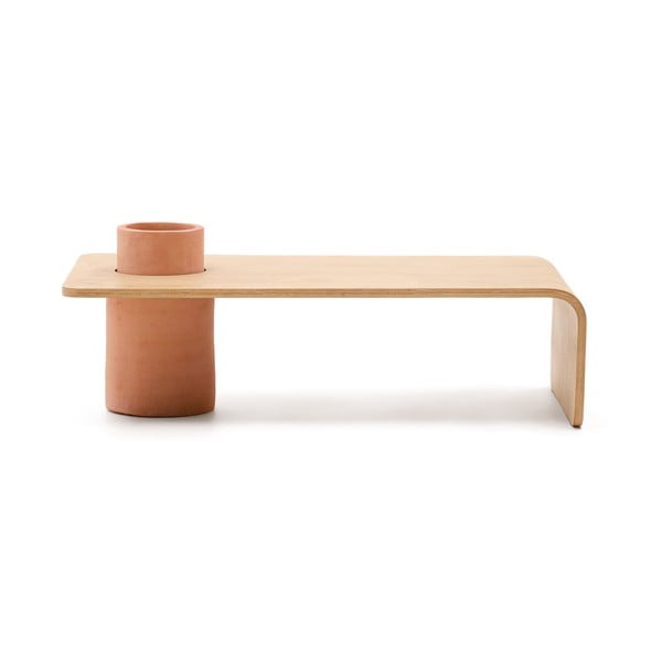 Okrugao stolić za kavu u dekoru jasena u prirodnoj boji 60x110 cm Olaria – Kave Home-image-4