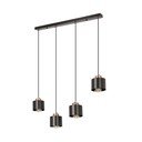 Crna metalna viseća lampa 12x75 cm Olena - Candellux Lighting