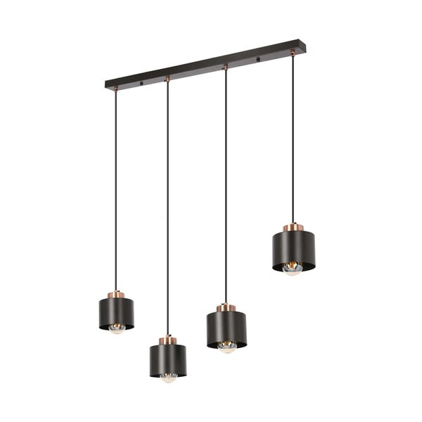 Crna metalna viseća lampa 12x75 cm Olena - Candellux Lighting