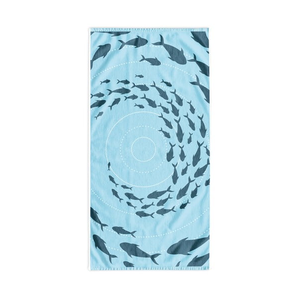 Plavi ručnik za plažu 90x180 cm Shoal - DecoKing