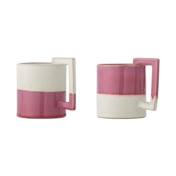 Ružičaste/krem šalice u setu 2 kom glinene 375 ml Ranya – Bloomingville-image-2