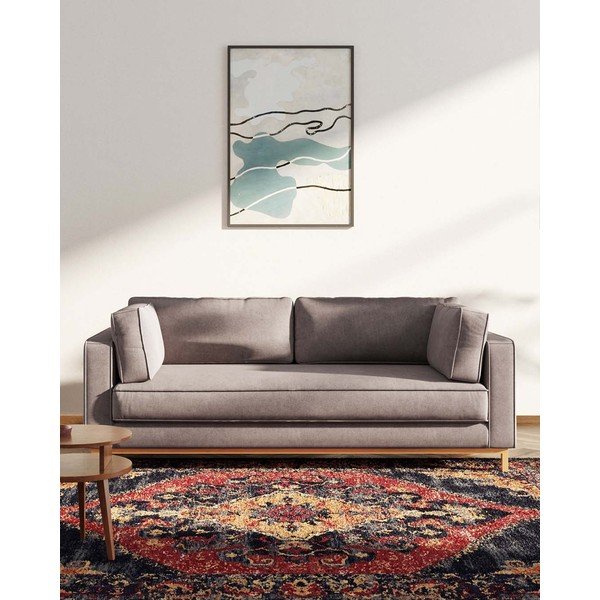 Svjetlo smeđa baršunasti sofa 222 cm Celerio – Ame Yens-image-1