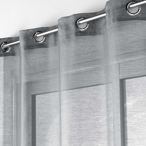 Siva prozirna zavjesa 140x240 cm Lissea – douceur d'intérieur-image-1