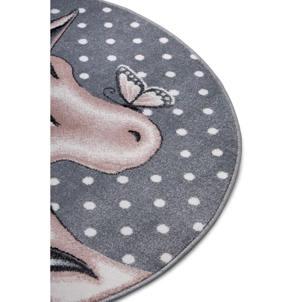 Sivi dječji tepih ø 133 cm Cute Unicorn - Hanse Home-image-4