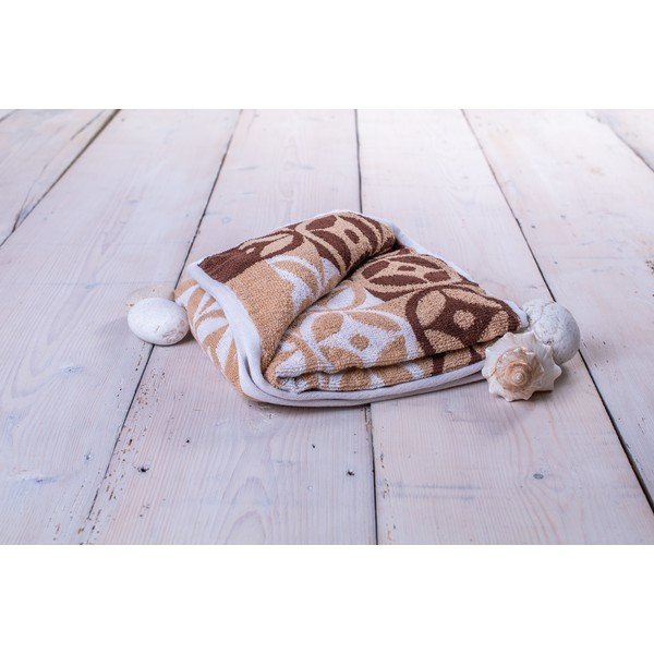 Smeđi pamučan ručnik 70x140 cm Compass – JAHU collections-image-1