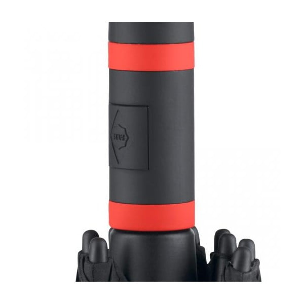 Crni kišobran otporan na vjetar s crvenim detaljima Ambiance Fare Proof, ⌀ 112 cm-image-4