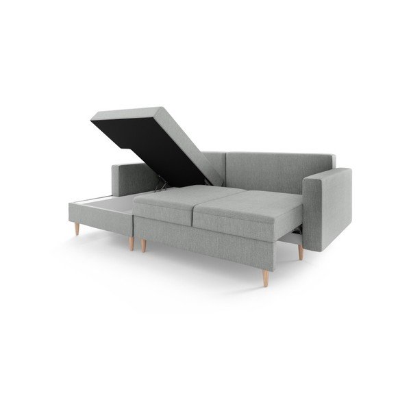 Sivi kauč na razvlačenje s prostorom za odlaganje Mazzini Sofas Aubrieta, lijevi kut-image-2