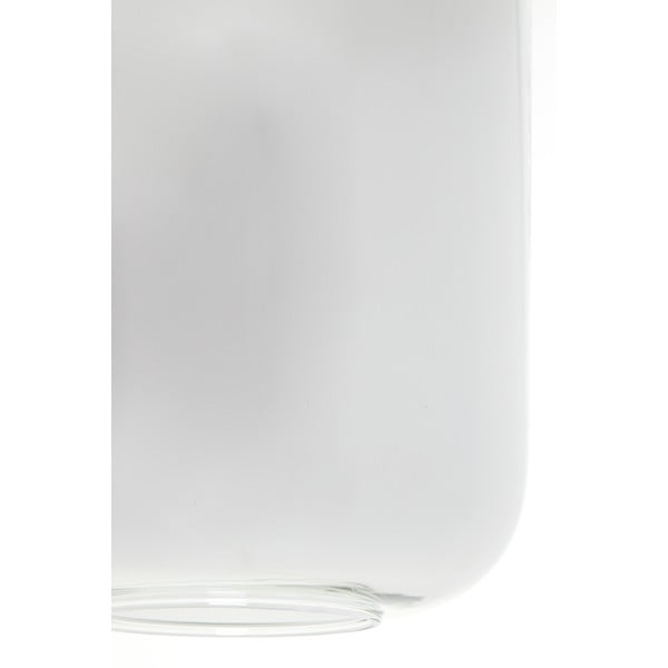 Crna stropna svjetiljka sa staklenim sjenilom 100x22 cm Lekar - Light & Living-image-1