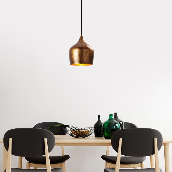 Viseća svjetiljka u bakrenoj boji s metalnim sjenilom ø 20 cm Murek – Opviq lights-image-4