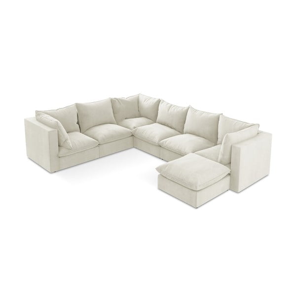 Bež kutna garnitura (s lijevim kutom/u obliku slova "U") Manao – Makamii-image-1