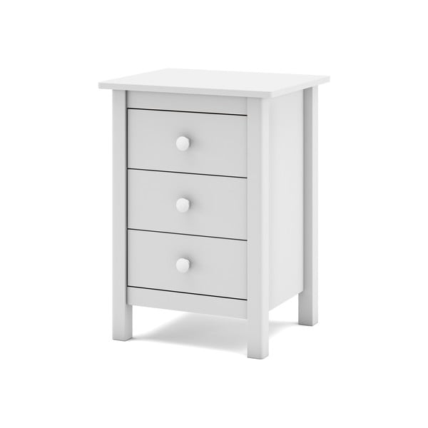 Bijeli dječji noćni ormarić od masivnog bora Max – Marckeric-image-4