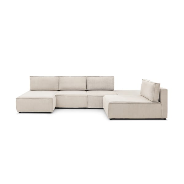 Krem kutna garnitura od samta (promjenjiva) Nihad modular – Bobochic Paris-image-3