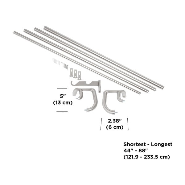 Produljiva dvostruka komoda od nehrđajućeg čelika 224 - 366 cm Twilight - Umbra-image-4