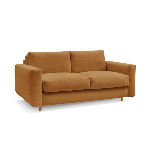 Senf žuta sofa za spavanje/sklopiva 220 cm Cocoone – Bobochic Paris-image-2