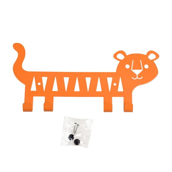 Narančasta metalna zidna dječja vješalica Tiger – Rex London-image-3
