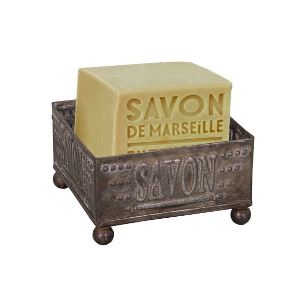Smeđa metalna posuda za sapun Savon – Antic Line