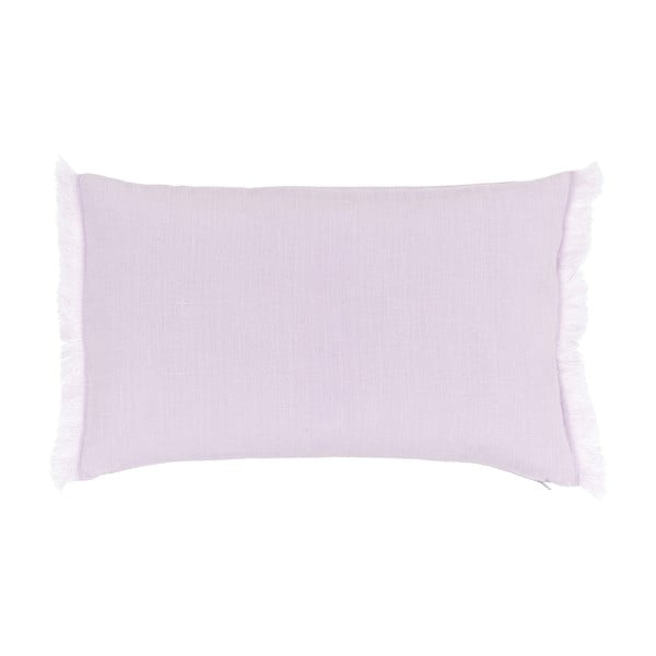 Ljubičasta lanena ukrasna jastučnica Westwing Collection Luana, 30 x 50 cm