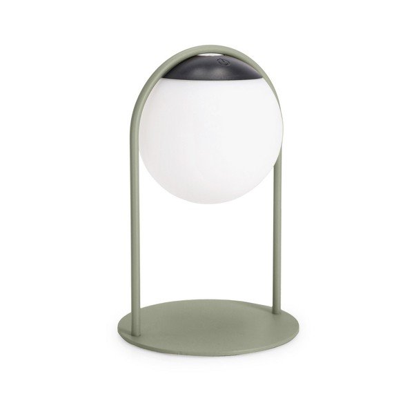 Zelena LED stolna lampa s mogućnosti zatamnjivanja s plastičnim sjenilom (visina 21 cm) Pansy – Bizzotto