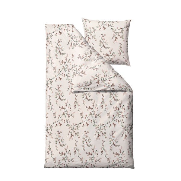 Bež posteljina za krevet za jednu osobu od pamučnog satena 140x200 cm Grace – Södahl