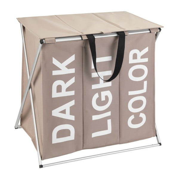 Bež košara za veš s tri odjeljka Wenkoo Trio, 118 l-image-2