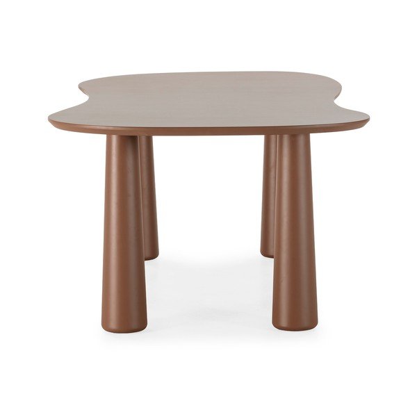 Smeđi stolić za kavu s pločom stola od borovine 110x220 cm Nahia – MOME-image-3