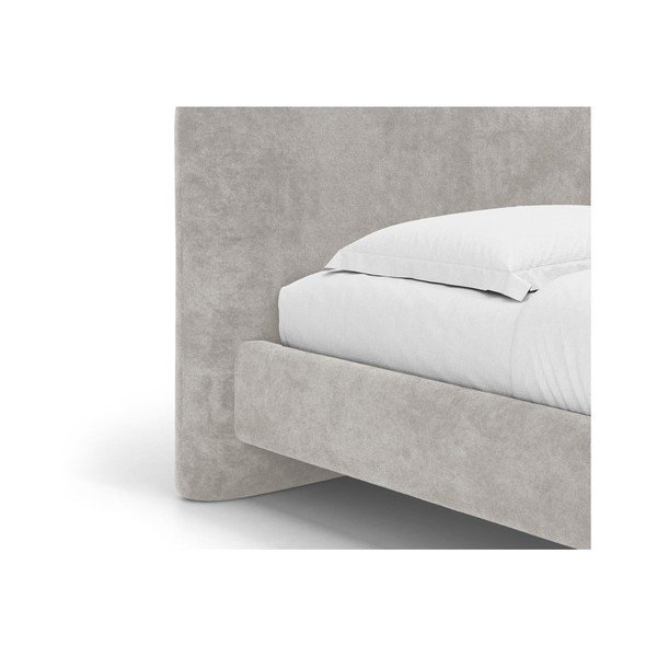 Svijetlo sivi tapecirani bračni krevet s podnicom 160x200 cm Vera – Micadoni -image-4