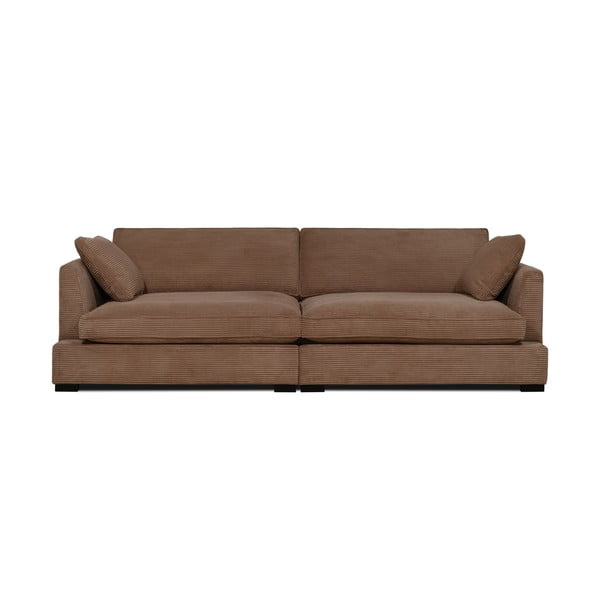 Svjetlo smeđa sofa od samta 266 cm Mobby – Scandic