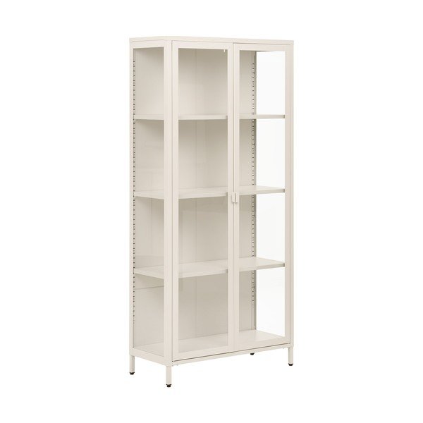 Krem željezna vitrina 80x175x35 cm Brisbane – House Nordic