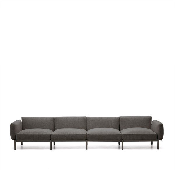 Tamno sivi vrtni modularni kauč 370 cm Sorells – Kave Home-image-2