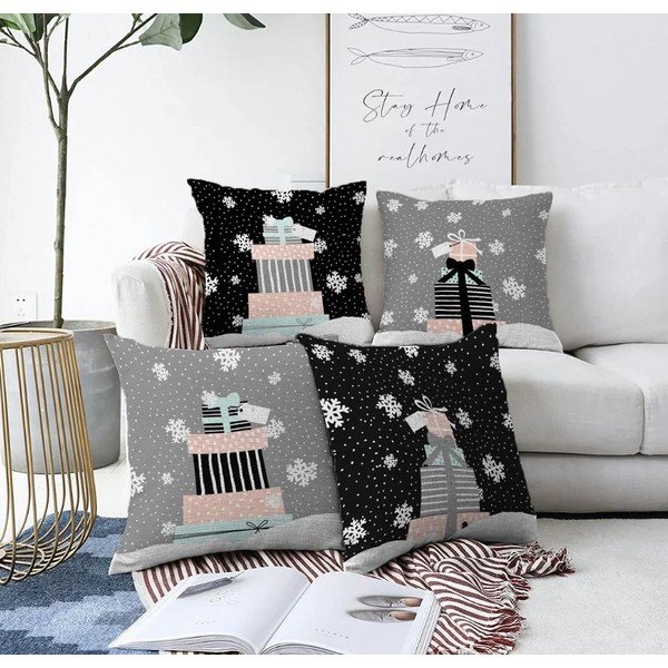 Ukrasne jastučnice u setu 4 kom s božićnim motivom 43x43 cm Merry Christmas – Mila Home
