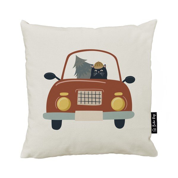 Ukrasna jastučnica s božićnim motivom 45x45 cm Cat Driver – Butter Kings