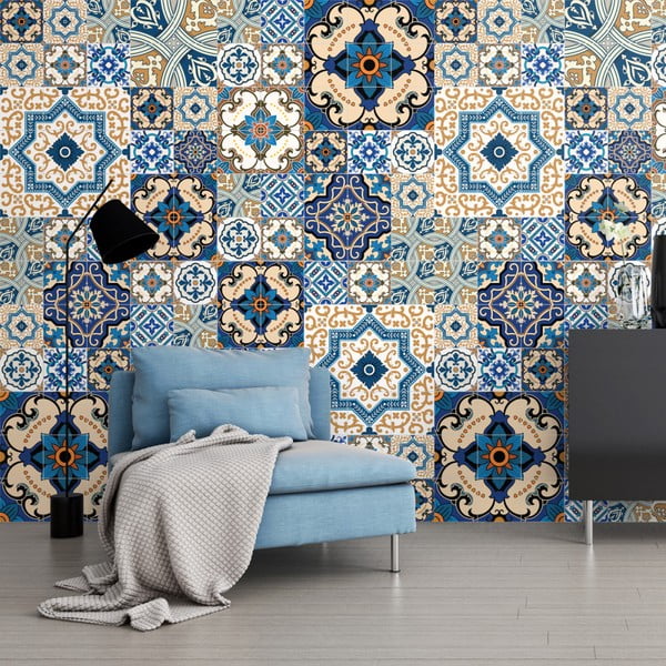 Set od 60 ukrasnih zidnih naljepnica Ambiance Toundra, 10 x 10 cm-image-4