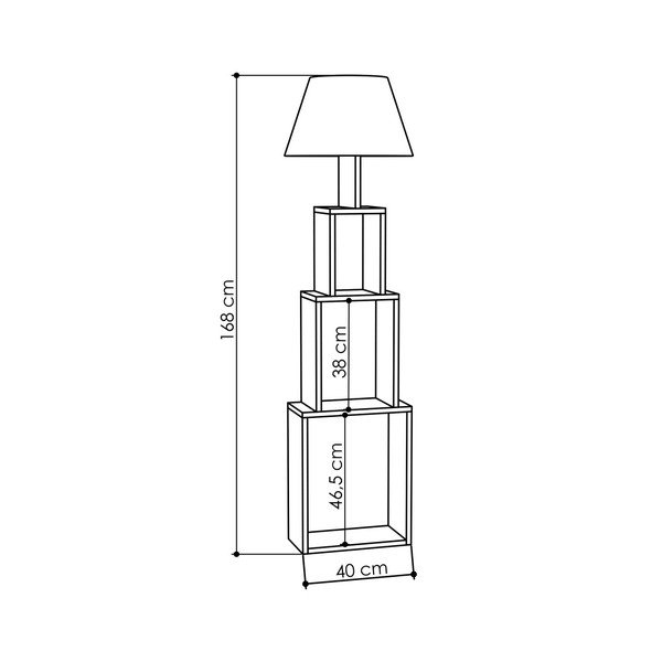 Antracit samostojeća svjetiljka sa žutim sjenilom Homitis Tower-image-2