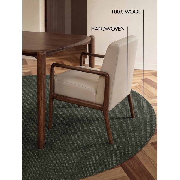 Tamno zeleni ručno rađen vunen okrugao tepih ø 160 cm Greenwich – Ted Baker-image-4