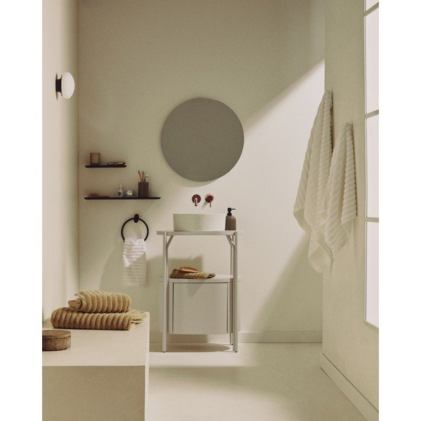 Bijeli keramički okrugao umivaonik ø 36 cm Ovara – Kave Home-image-2