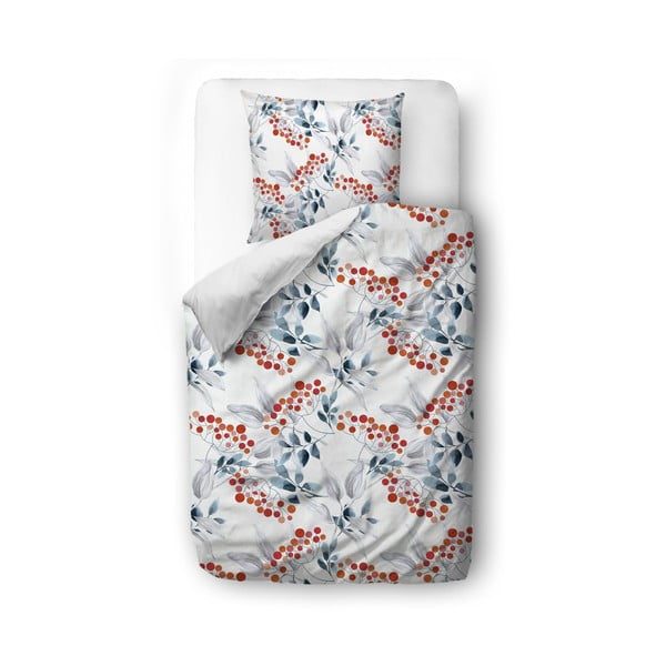 Bijela posteljina za krevet za jednu osobu od pamučnog satena 135x200 cm Rowan Pattern - Butter Kings