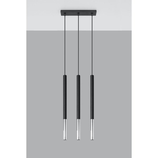 Visilica u crnoj i srebrnoj boji Sollux Asarot 3L-image-1