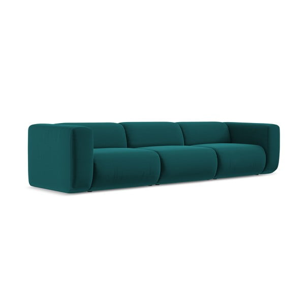 Tirkizna baršunasti sofa 319 cm Ekahi – Makamii-image-2