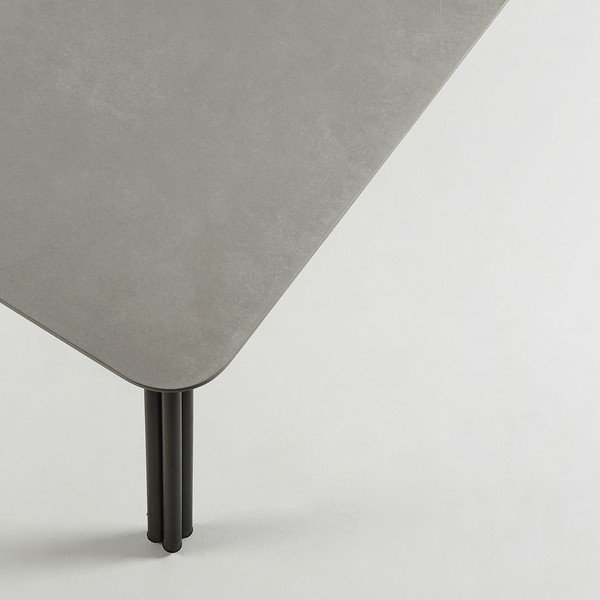 Sivi stol La Forma Bernon, 180 x 100 cm-image-3