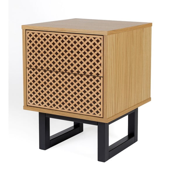 Noćni ormarić s detaljima od hrastovog drveta Woodman Camden Diamond-image-1