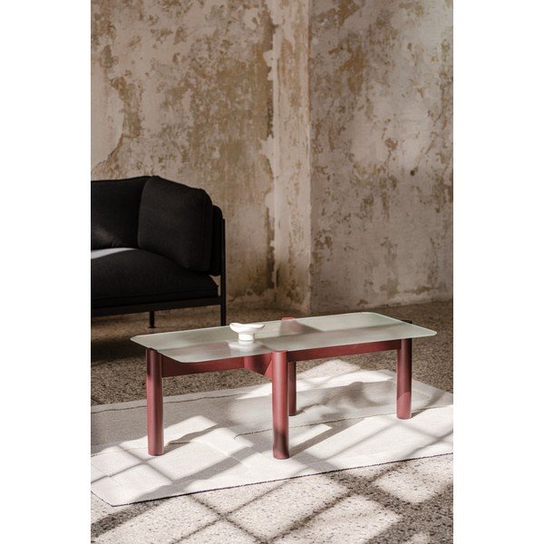 Bordo stolić za kavu sa staklenom pločom stola 55x105 cm Kob – noo.ma-image-4